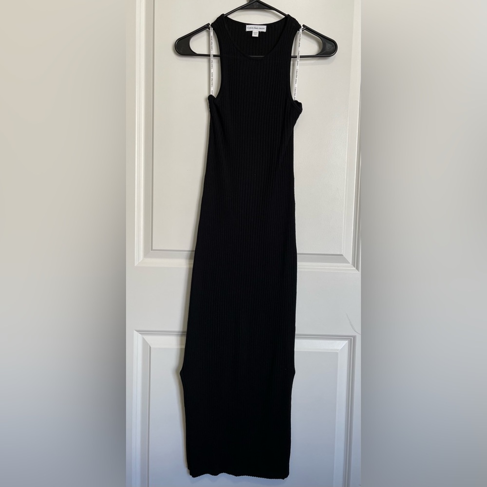Women's Sleeveless Ribbed Midi Dress